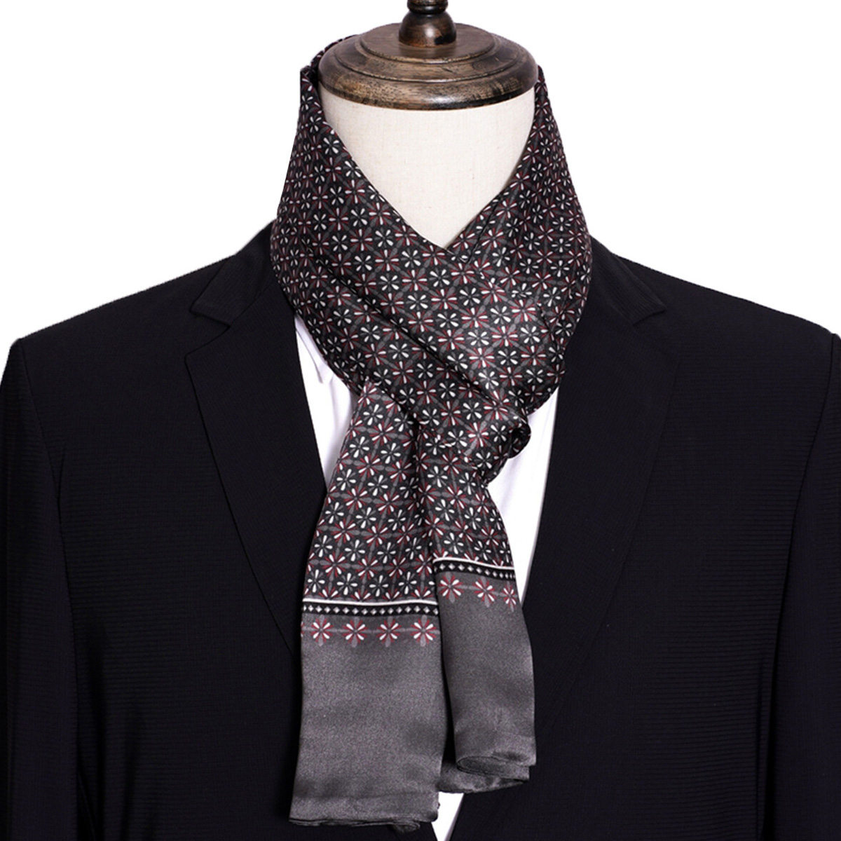 New Men's Stripe Silk Scarf Ho - Travel Accessories Men review and price