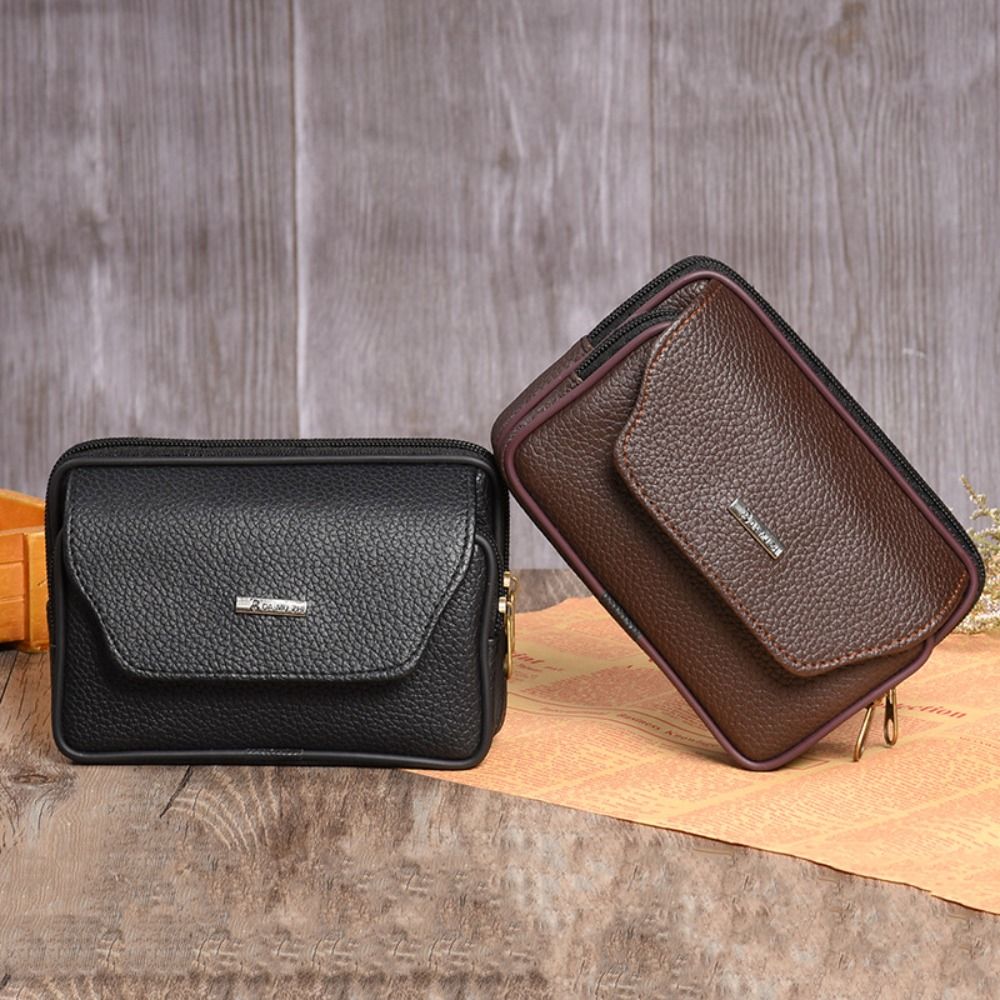 Casual PU Leather Men Waist Ba - Travel Accessories Men review and price