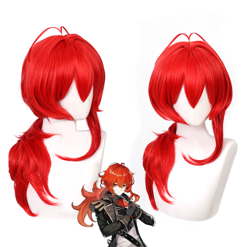 Genshin Impact Diluc Cosplay W - Travel Accessories Men review and price