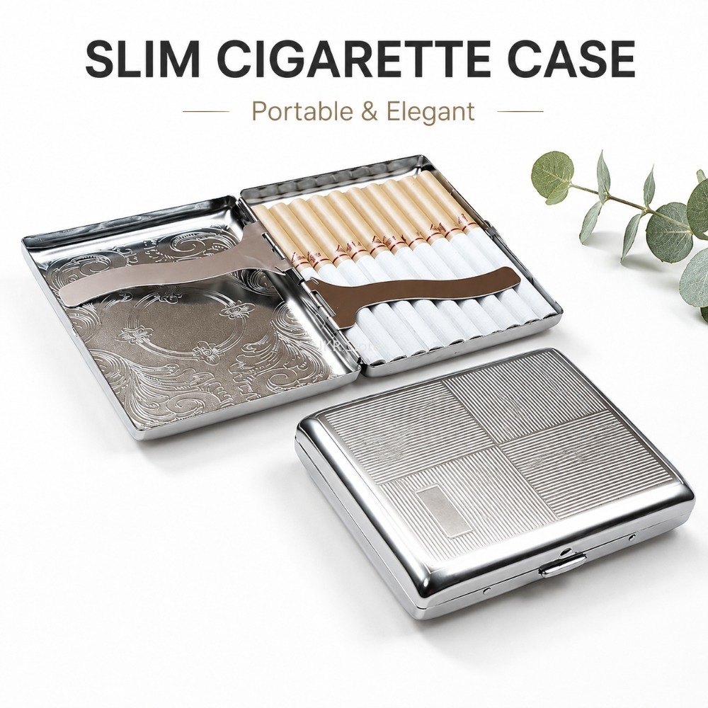Stainless Steel Cigarette Box  - Travel Accessories Box review and price