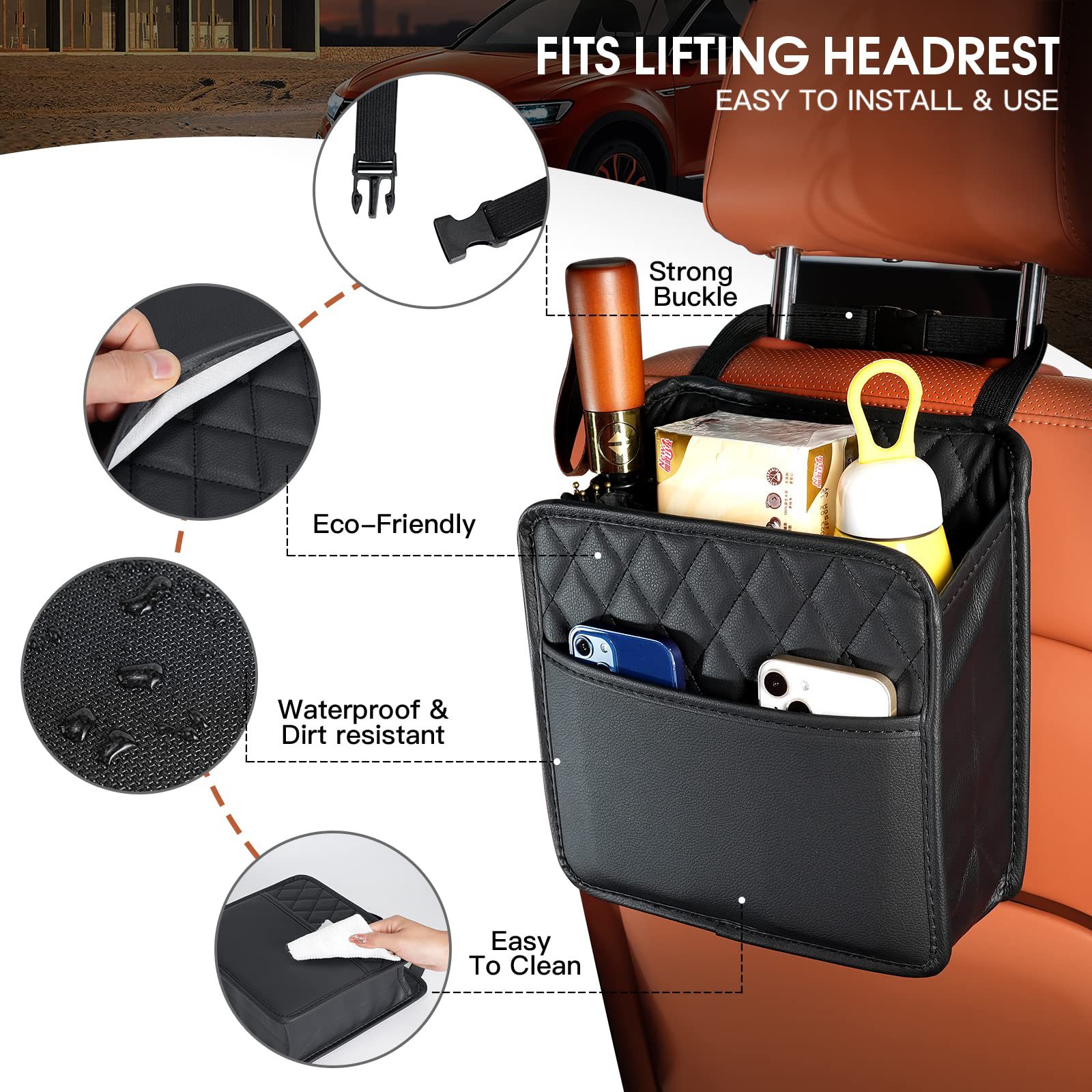 Hanging Storage Pocket Automot - Travel Accessories In Car review and price