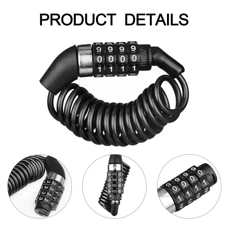 Motorcycle Bicycle Anti-Theft  - Cable Lock Combination review and price