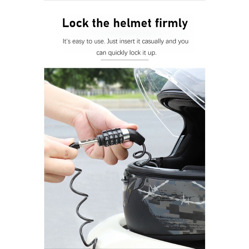 Durable Helmet Lock Mini 4 - D - Cable Lock Combination review and price