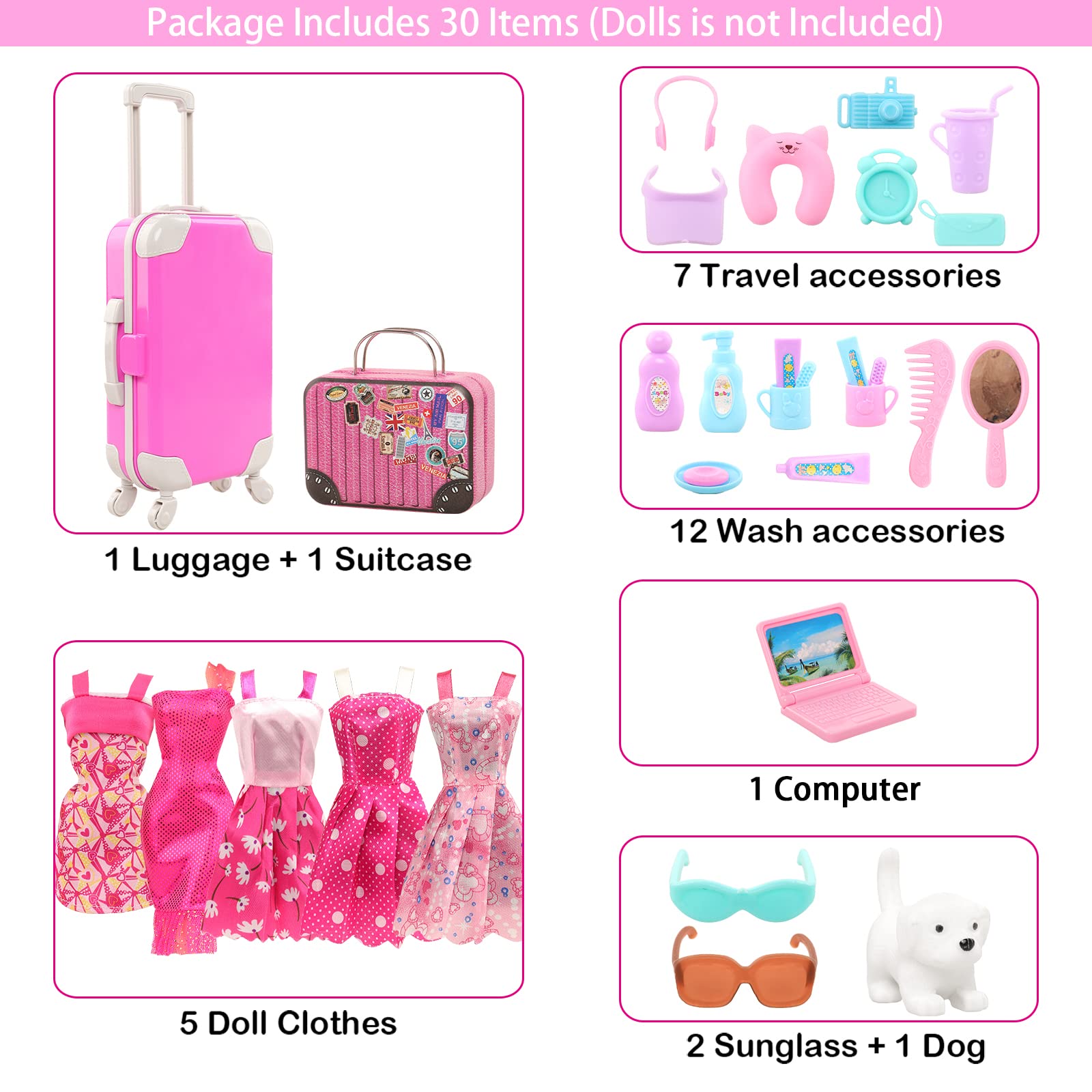 BARWA 30 Pcs 11.5 lnch Travel  - Travel Accessories Kids review and price