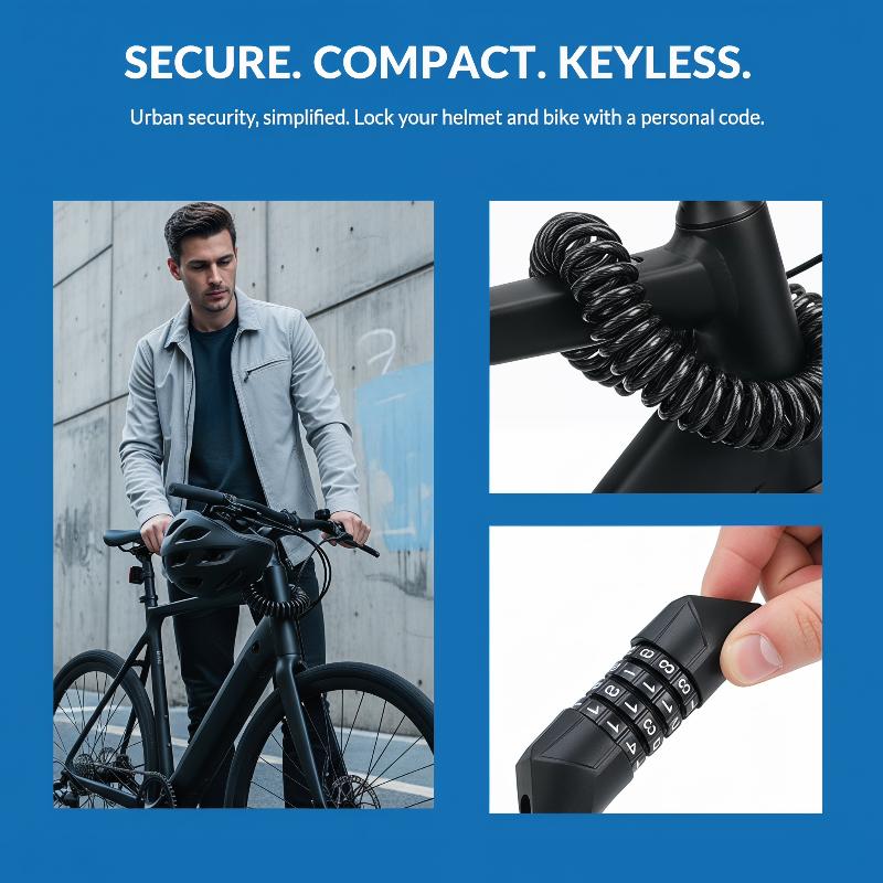 Motorcycle Helmet Lock Cable 4 - Cable Lock Combination review and price