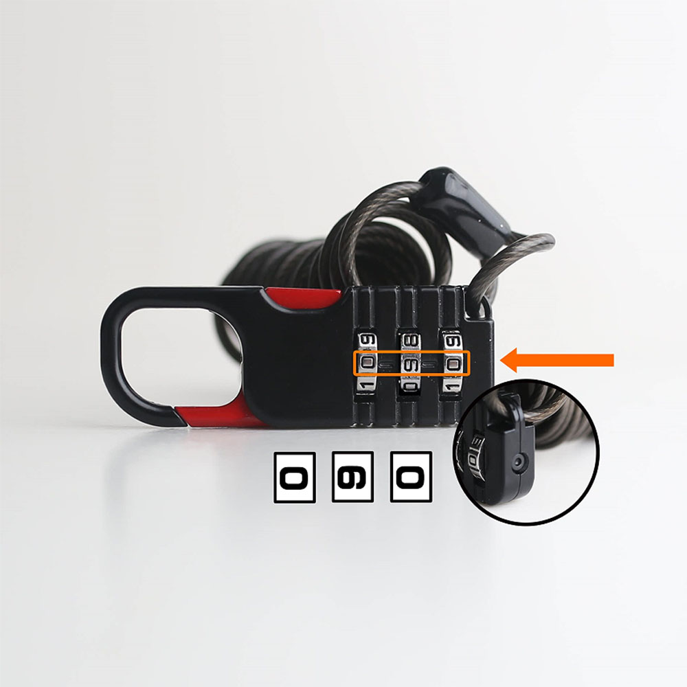 3 Digit Combination Padlock wi - Cable Lock Combination review and price