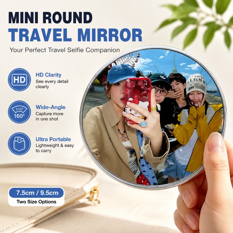 Portable Round Convex Mirror H - Travel Accessories Gadget review and price